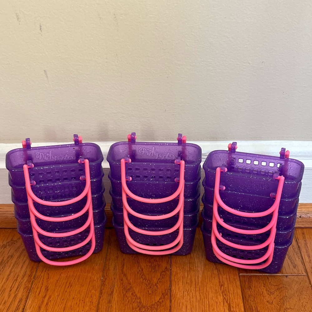 Shopkins Purple Shopping Baskets EMPTY Lot of 15 Party Favors Shopkin